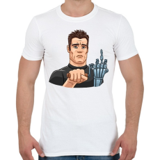 PRINTFASHION Arnold F*CKing Schwarzenegger - Férfi póló - Fehér