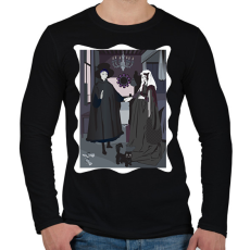 PRINTFASHION Arnolfini házaspár - kicsit másképp - Férfi hosszú ujjú póló - Fekete
