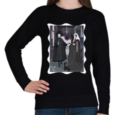 PRINTFASHION Arnolfini házaspár - kicsit másképp - Női pulóver - Fekete