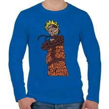 PRINTFASHION Árnyék nindzsa - Férfi hosszú ujjú póló - Királykék férfi póló