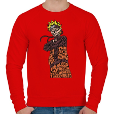 PRINTFASHION Árnyék nindzsa - Férfi pulóver - Piros férfi pulóver, kardigán