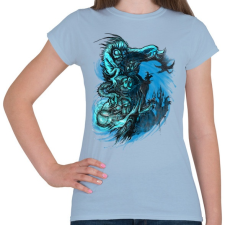 PRINTFASHION Árnyjáték - Női póló - Világoskék női póló