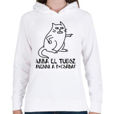 PRINTFASHION Arra el tudsz menni a p*csába - Női kapucnis pulóver - Fehér női pulóver, kardigán