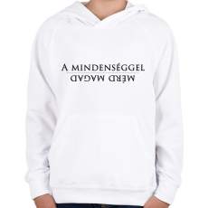 PRINTFASHION Ars Poetica - Gyerek kapucnis pulóver - Fehér