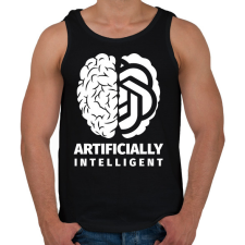 PRINTFASHION Artificially intelligent - Férfi atléta - Fekete atléta, trikó