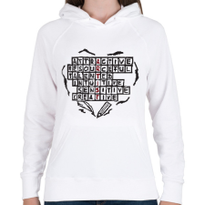 PRINTFASHION artist.b - Női kapucnis pulóver - Fehér női pulóver, kardigán