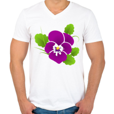 PRINTFASHION Árvácska - Férfi V-nyakú póló - Fehér férfi póló