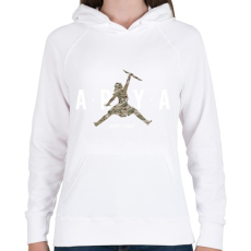 PRINTFASHION Arya Air (Camo#1) - Női kapucnis pulóver - Fehér