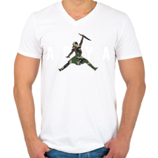 PRINTFASHION Arya Air (Camo#2) - Férfi V-nyakú póló - Fehér férfi póló