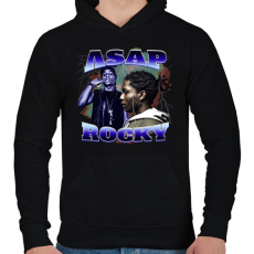 PRINTFASHION Asap Rocky - Férfi kapucnis pulóver - Fekete