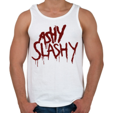PRINTFASHION Ash vs Evil Dead ashy slashy - Férfi atléta - Fehér