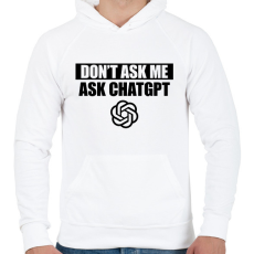 PRINTFASHION Ask ChatGPT - Férfi kapucnis pulóver - Fehér