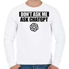 PRINTFASHION Ask ChatGPT - Férfi pulóver - Fehér férfi pulóver, kardigán