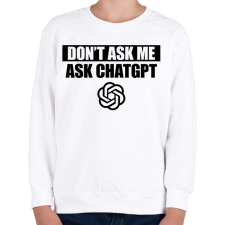 PRINTFASHION Ask ChatGPT - Gyerek pulóver - Fehér gyerek pulóver, kardigán