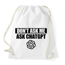 PRINTFASHION Ask ChatGPT - Sportzsák, Tornazsák - Fehér tornazsák