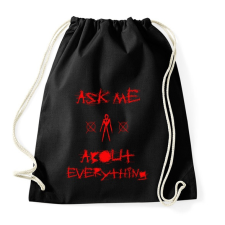 PRINTFASHION ASK ME - Sportzsák, Tornazsák - Fekete tornazsák