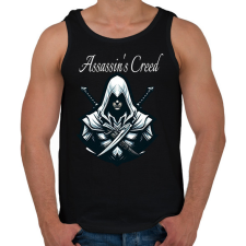 PRINTFASHION Assassin's Creed - Férfi atléta - Fekete atléta, trikó