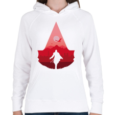 PRINTFASHION Assassin's Creed - Női kapucnis pulóver - Fehér női pulóver, kardigán