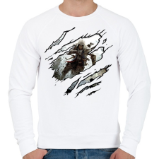 PRINTFASHION Assassins Creed - Férfi pulóver - Fehér férfi pulóver, kardigán