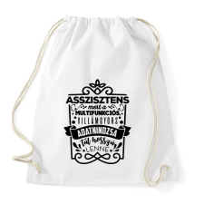 PRINTFASHION Asszisztens - Sportzsák, Tornazsák - Fehér tornazsák