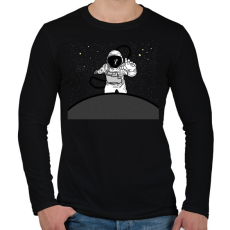 PRINTFASHION astronaut - Férfi hosszú ujjú póló - Fekete