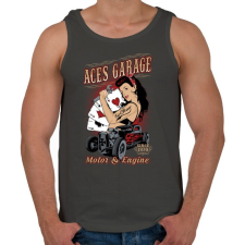 PRINTFASHION Ász garázs - Férfi atléta - Sötétszürke atléta, trikó