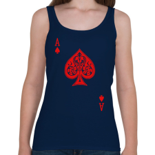 PRINTFASHION Ász - Női atléta - Sötétkék női trikó