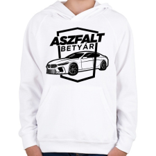 PRINTFASHION Aszfalt betyár - BMW - Gyerek kapucnis pulóver - Fehér gyerek pulóver, kardigán