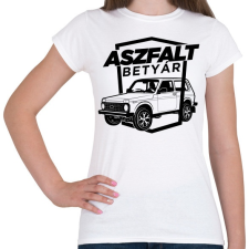 PRINTFASHION Aszfalt betyár - Lada Niva - Női póló - Fehér női póló