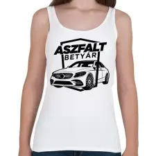 PRINTFASHION Aszfalt betyár - Mercedes - Női atléta - Fehér női trikó