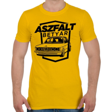 PRINTFASHION Aszfalt betyár - Old School BMW - Férfi póló - Sárga férfi póló
