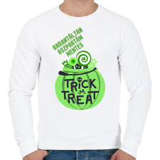 PRINTFASHION Aszpartám mentes Halloween - Férfi pulóver - Fehér férfi pulóver, kardigán