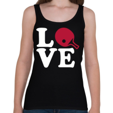 PRINTFASHION Asztalitenisz szerelem - Női atléta - Fekete női trikó