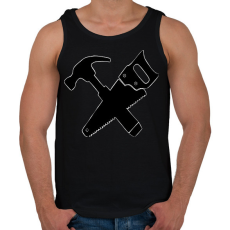 PRINTFASHION Asztalos  - Férfi atléta - Fekete
