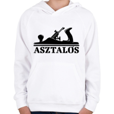 PRINTFASHION Asztalos minta - Gyerek kapucnis pulóver - Fehér gyerek pulóver, kardigán