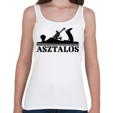 PRINTFASHION Asztalos minta - Női atléta - Fehér
