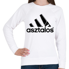 PRINTFASHION Asztalos - Női pulóver - Fehér