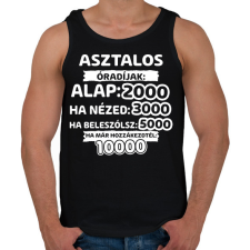 PRINTFASHION Asztalos óradíjak - Férfi atléta - Fekete atléta, trikó