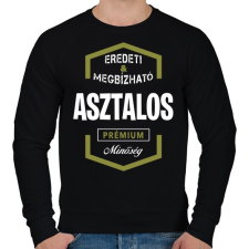 PRINTFASHION Asztalos prémium minőség - Férfi pulóver - Fekete férfi pulóver, kardigán