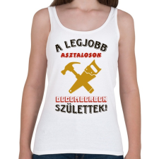 PRINTFASHION Asztalos szülinap december színes - Női atléta - Fehér női trikó