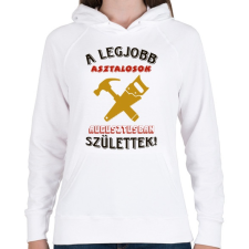 PRINTFASHION Asztalos szülinapja augusztus színes - Női kapucnis pulóver - Fehér női pulóver, kardigán