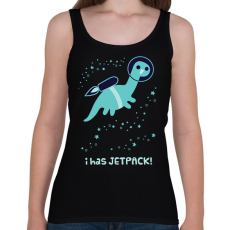 PRINTFASHION Asztronauta dinó - Női atléta - Fekete