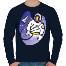 PRINTFASHION Asztronauta - Férfi pulóver - Sötétkék