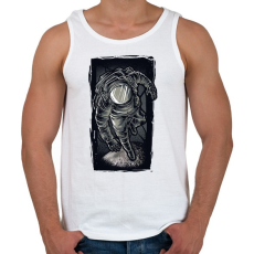 PRINTFASHION Asztronauta grafika - Férfi atléta - Fehér