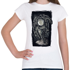 PRINTFASHION Asztronauta grafika - Női póló - Fehér női póló