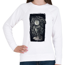 PRINTFASHION Asztronauta grafika - Női pulóver - Fehér