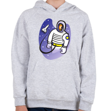 PRINTFASHION Asztronauta - Gyerek kapucnis pulóver - Sport szürke