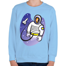 PRINTFASHION Asztronauta - Gyerek pulóver - Világoskék