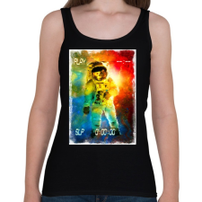 PRINTFASHION Asztronauta játék - Női atléta - Fekete női trikó