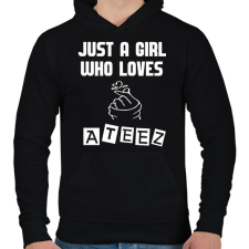 PRINTFASHION Ateez - Férfi kapucnis pulóver - Fekete férfi pulóver, kardigán